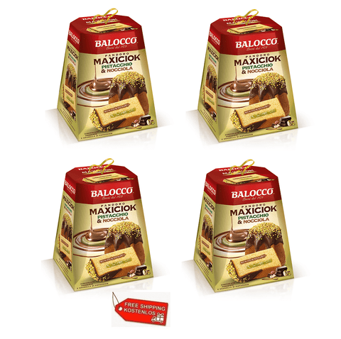 Balocco Christmas Sweets 4x Balocco Pandoro Maxiciok Pistacchio e Nocciola 800g 8001100069821