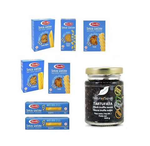 Test Pack 7+1 Barilla Italian Pasta Gluten Free & Black Truffle Sauce