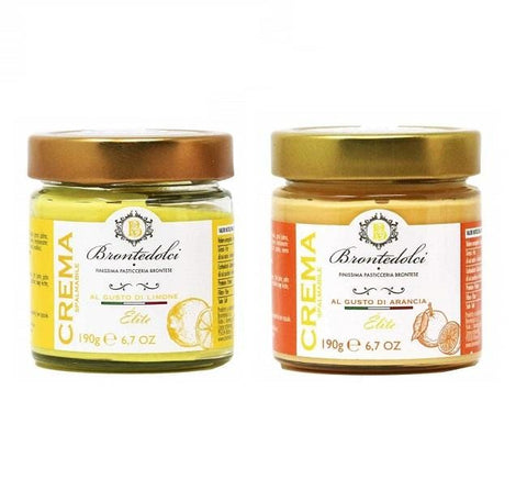 Brontedolci Test pack Elite Crema al limone & Crema all'arancia (2x190) Sweet Citrus creams - Italian Gourmet UK