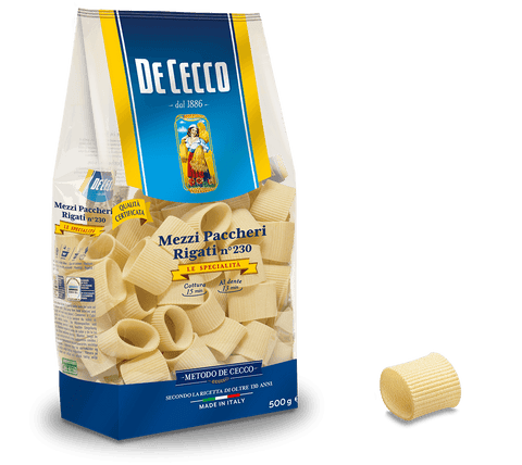 De Cecco Mezzi Paccheri Rigati n. 230 500G - Italian Gourmet UK