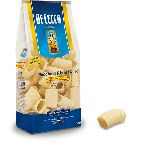 De Cecco Paccheri Rigati n. 130 500G - Italian Gourmet UK