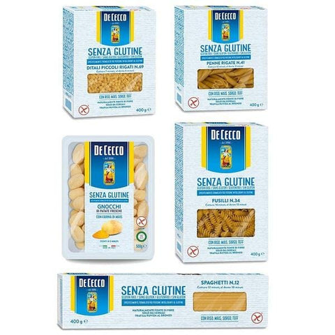 Test pack De Cecco Pasta Gluten Free packs (4x400g 1x500g) - Italian Gourmet UK