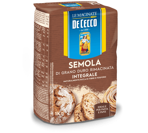 De Cecco Semolina De Cecco Semola di Grano Duro Integrale Wholemeal Durum Wheat Semolina 1Kg