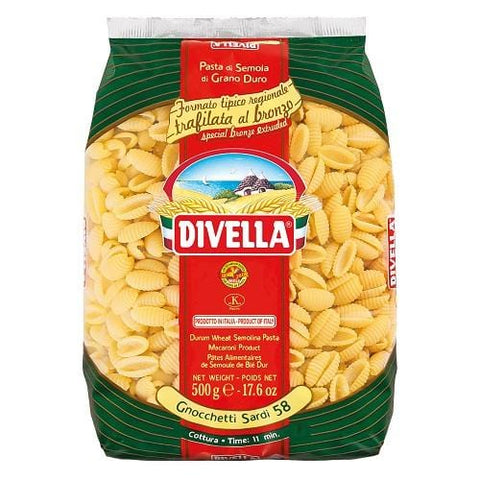 Divella Gnocchetti Sardi Drawn in bronze pasta 500g - Italian Gourmet UK