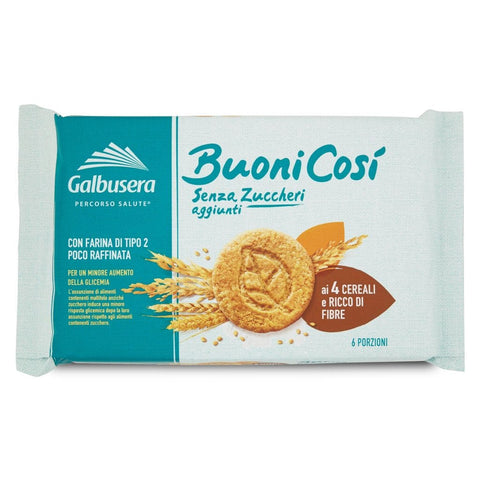 Galbusera Buoni così con cereali Shortbread with cereals 300g - Italian Gourmet UK