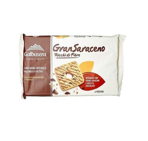 Galbusera Gransaraceno Whole Wheat Biscuits Buckwheat 260g - Italian Gourmet UK