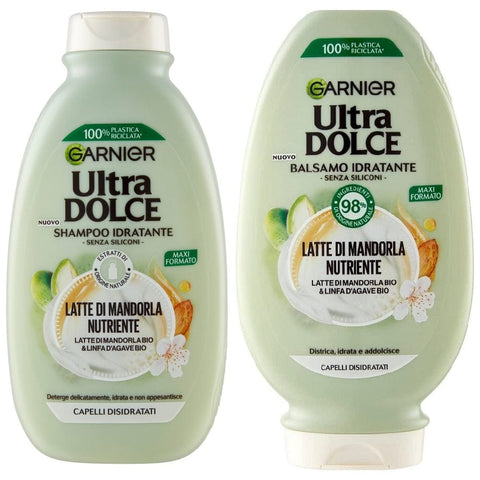 Garnier shampoo Testpack GARNIER Shampoo + balsamo idratante Latte di Mandorla Nutriente 300ml + 250ml 3600542166737