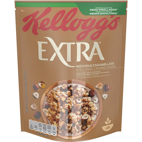 Kellogg's Extra Nocciole Caramellate Caramelized hazelnut cereals 375g