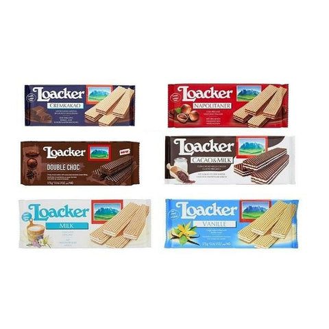 Test pack Loacker italian Wafers 6x175g - Italian Gourmet UK