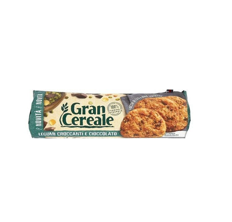 Mulino Bianco Gran Cereale Legumi crispy lentils and chocolate fiber biscuits 270g - Italian Gourmet UK