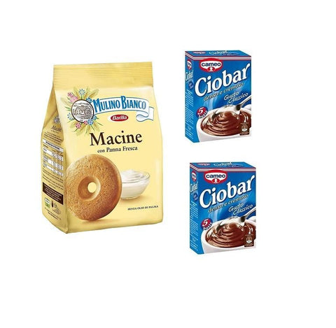 Test pack Mulino Bianco Macine 800g & Ciobar hot chocolate 2x125 - Italian Gourmet UK