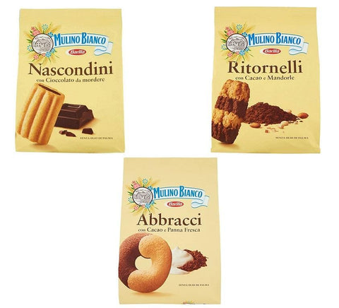 Test package Mulino Bianco biscuits Abbracci Ritornelli Nascondini - Italian Gourmet UK