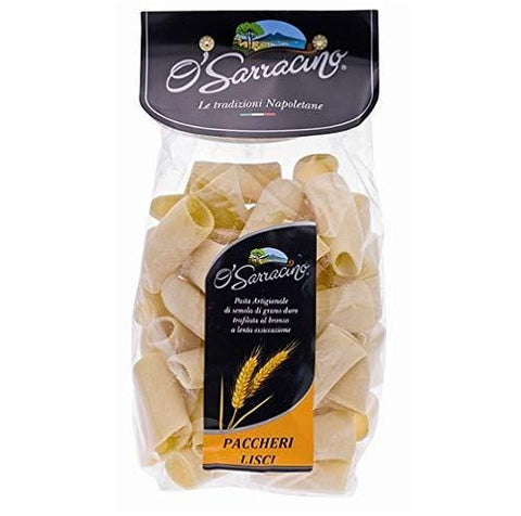 O'sarracino Paccheri Lisci artisan typical Neapolitan pasta 500g - Italian Gourmet UK