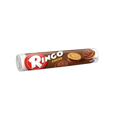 Ringo Biscotti Farciti con Crema alla Cacao Chocolate Biscuits in tube (165g) - Italian Gourmet UK