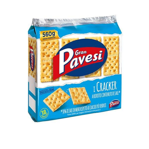 Gran Pavesi reduced salt cracker (560g) - Italian Gourmet UK