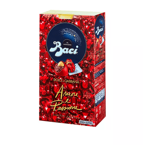 Perugina Chocolate bar BACI PERUGINA Dolce e Gabbana Amore e passione Limited Edition Chocolate grained Gianduia and Raspberry flavor gift box 150 g