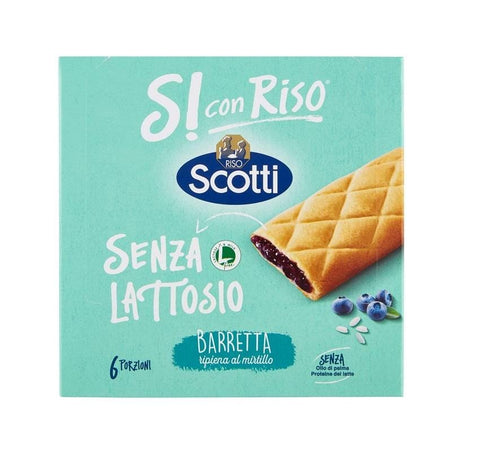 Riso Scotti Barretta Blueberry Filled Rice bar 162g Lactose Free - Italian Gourmet UK