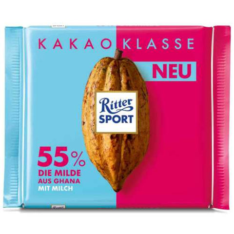 Ritter Sport Chocolate snack 1x100gr Ritter Sport COCOA CLASS 55% 100g 4000417931009