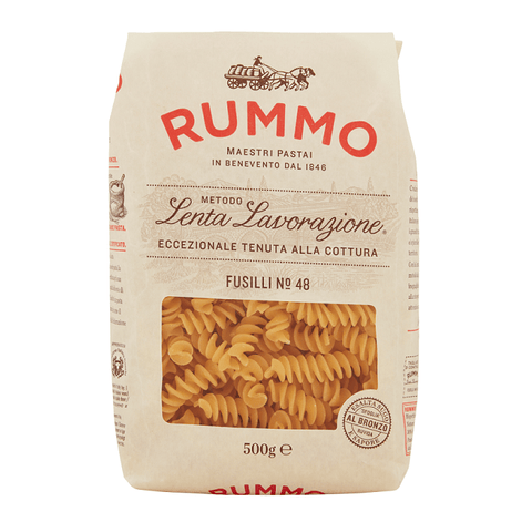 Rummo Pasta Rummo Fusilli N°48 Lenta Lavorazione Durum Wheat Semolina Pasta 500g Bronze Drawing