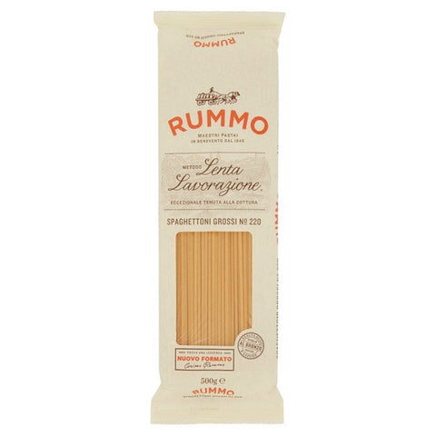 Rummo Pasta Rummo Spaghettoni Grossi N°220 Lenta Lavorazione Durum Wheat Semolina Pasta 500g Bronze Drawing