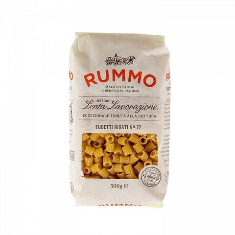 Rummo Pasta Rummo Tubetti Rigati N°72 Lenta Lavorazione Durum Wheat Semolina Pasta 500g Bronze Drawing