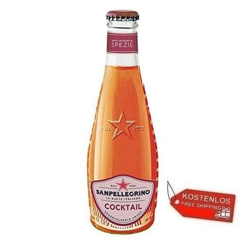 San Pellegrino Cocktail Silver Soft Drink Aperitif Soda 24x20cl glass - Italian Gourmet UK