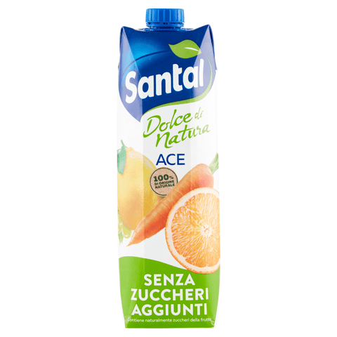 Santal Fruit juice Parmalat Santal Succo di Frutta Ace Dolce di Natura Zero Flavor Orange, Carrot and Lemon Fruit Juice Zero Added Sugar 1Lt 8002580001707