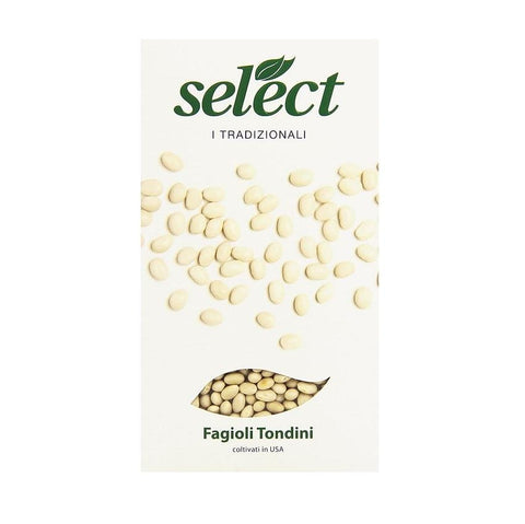 Select Fagioli Tondini dried Beans 400g - Italian Gourmet UK