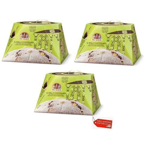 Tre Marie Christmas Sweets 3x Tre Marie Panettone Pera e Cioccolato 930g 8004205045936