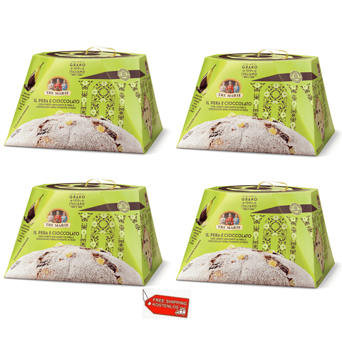 Tre Marie Christmas Sweets 4x Tre Marie Panettone Pera e Cioccolato 930g 8004205045936