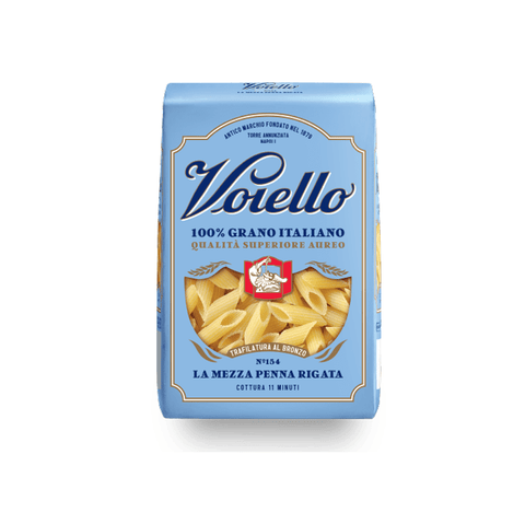 Voiello Pasta Voiello La Mezza Penna Rigata n°154 Durum Wheat Semolina Pasta 100% Italian Wheat 500g Bronze Drawing