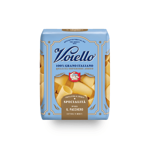 Voiello Pasta Voiello Specialità Il Pacchero n°123 Durum Wheat Semolina Pasta 100% Italian Wheat 500g Bronze Drawing