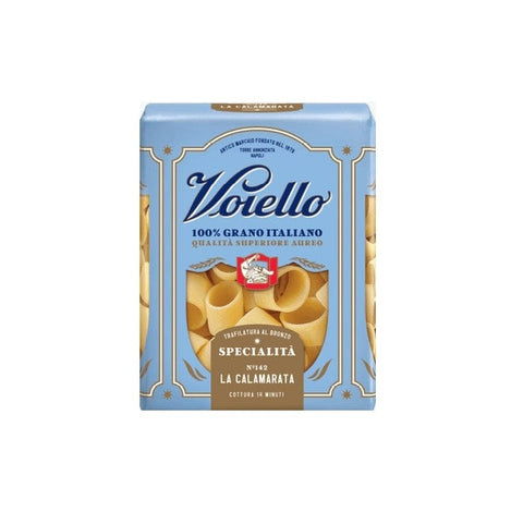 Voiello Pasta Voiello Specialità La Calamarata n°142 Durum Wheat Semolina Pasta 100% Italian Wheat 500g Bronze Drawing