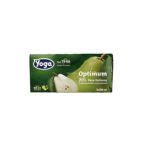 Yoga Optimum Brik Pera Pear Fruit Juice 200ml - Italian Gourmet UK